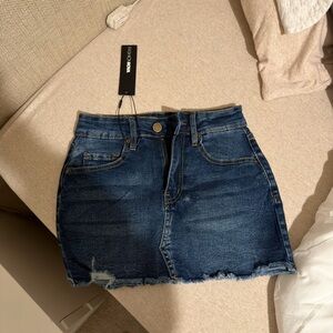 Fashion nova denim mini skirt